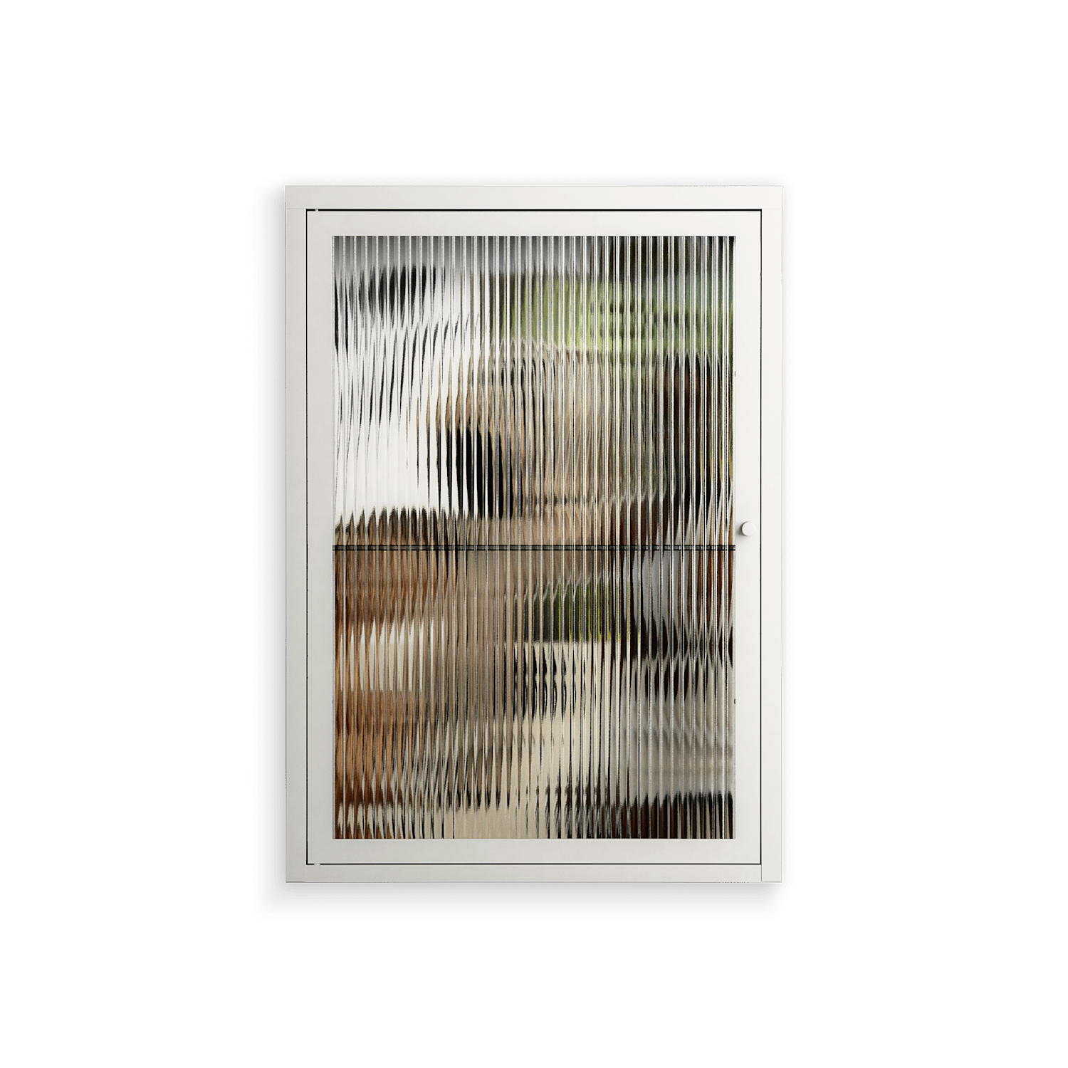 As The Rain Falls - Wall Cabinet - Sophie Goudman-Peachey - Chalk - Reeded glass