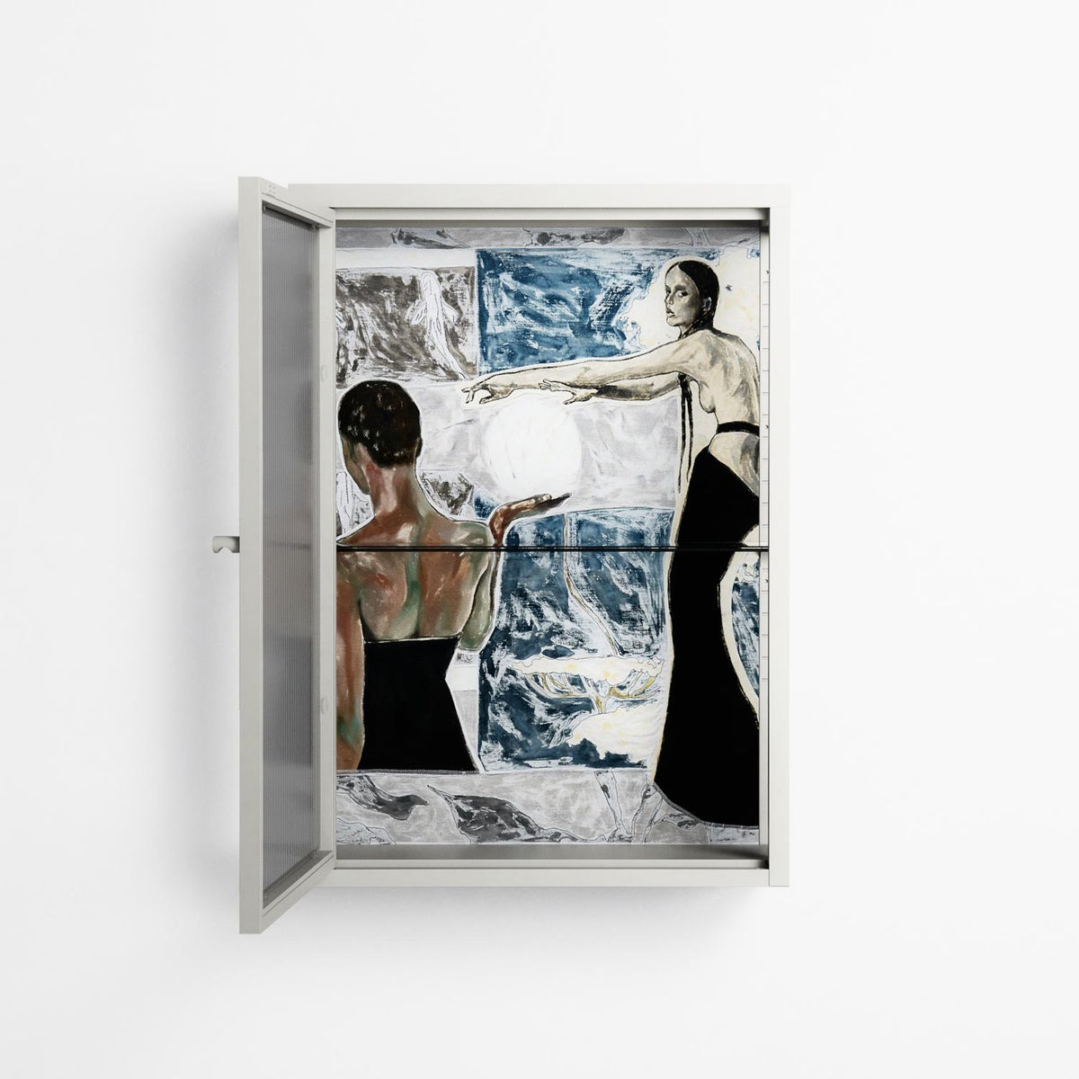 Balance - Wall Cabinet - Sophie Goudman-Peachey - Chalk - Reeded glass