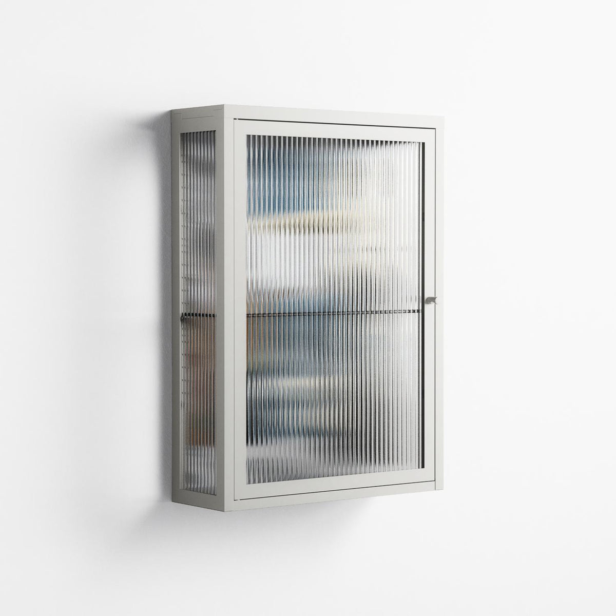 Balance - Wall Cabinet - Sophie Goudman-Peachey - Chalk - Reeded glass