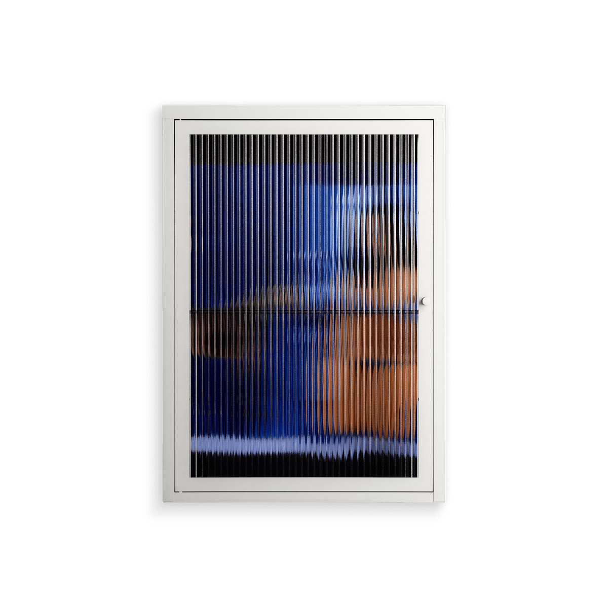 Blue Velvet - Wall Cabinet - Sophie Goudman-Peachey - Chalk - Reeded glass