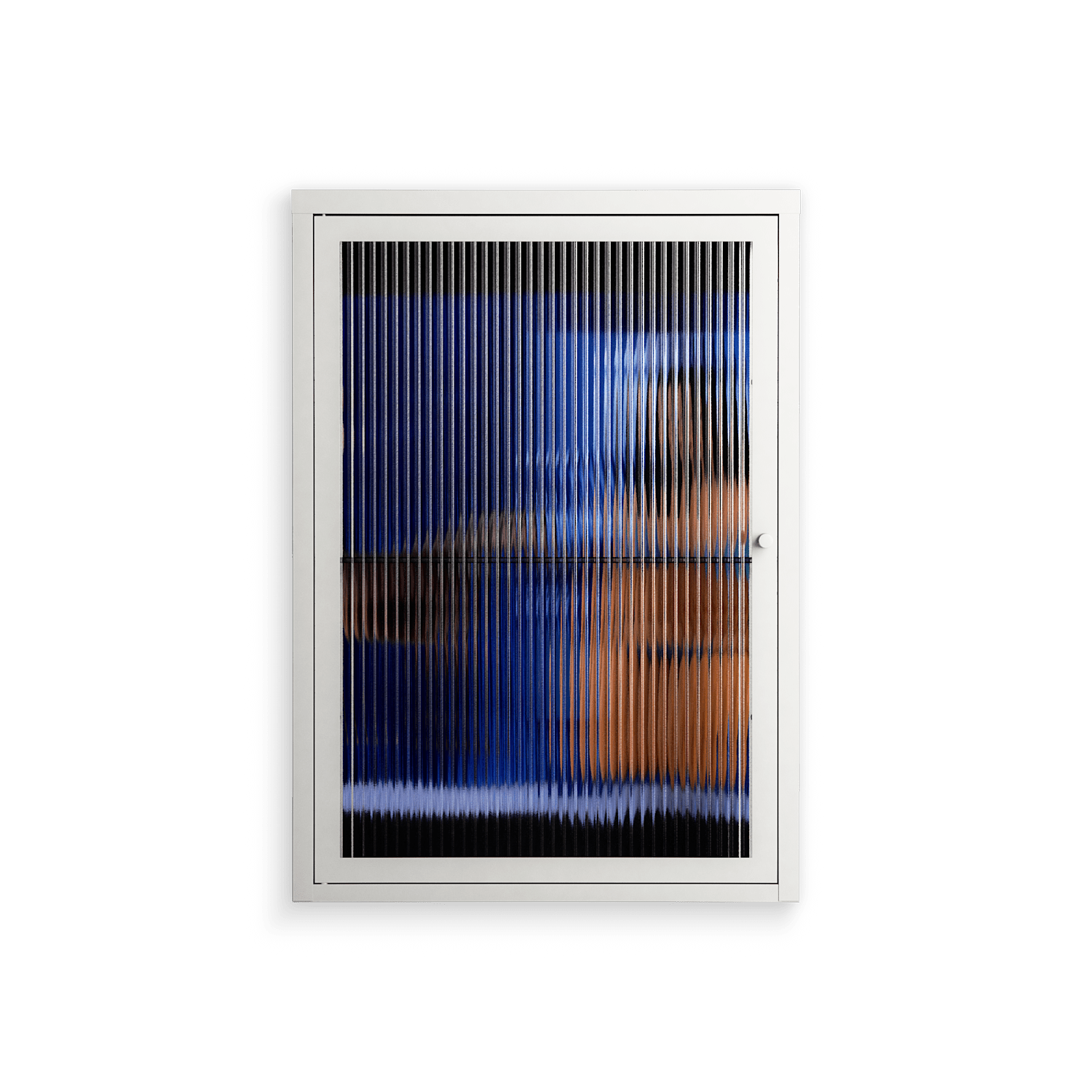 Blue Velvet - Wall Cabinet - Sophie Goudman-Peachey - Chalk - Reeded glass