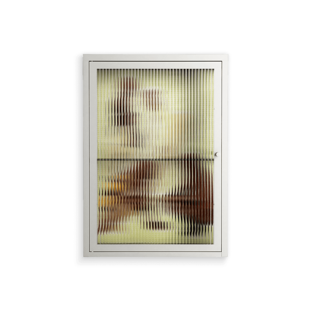Can You Face It - Wall Cabinet - Sophie Goudman-Peachey - Chalk - Reeded glass