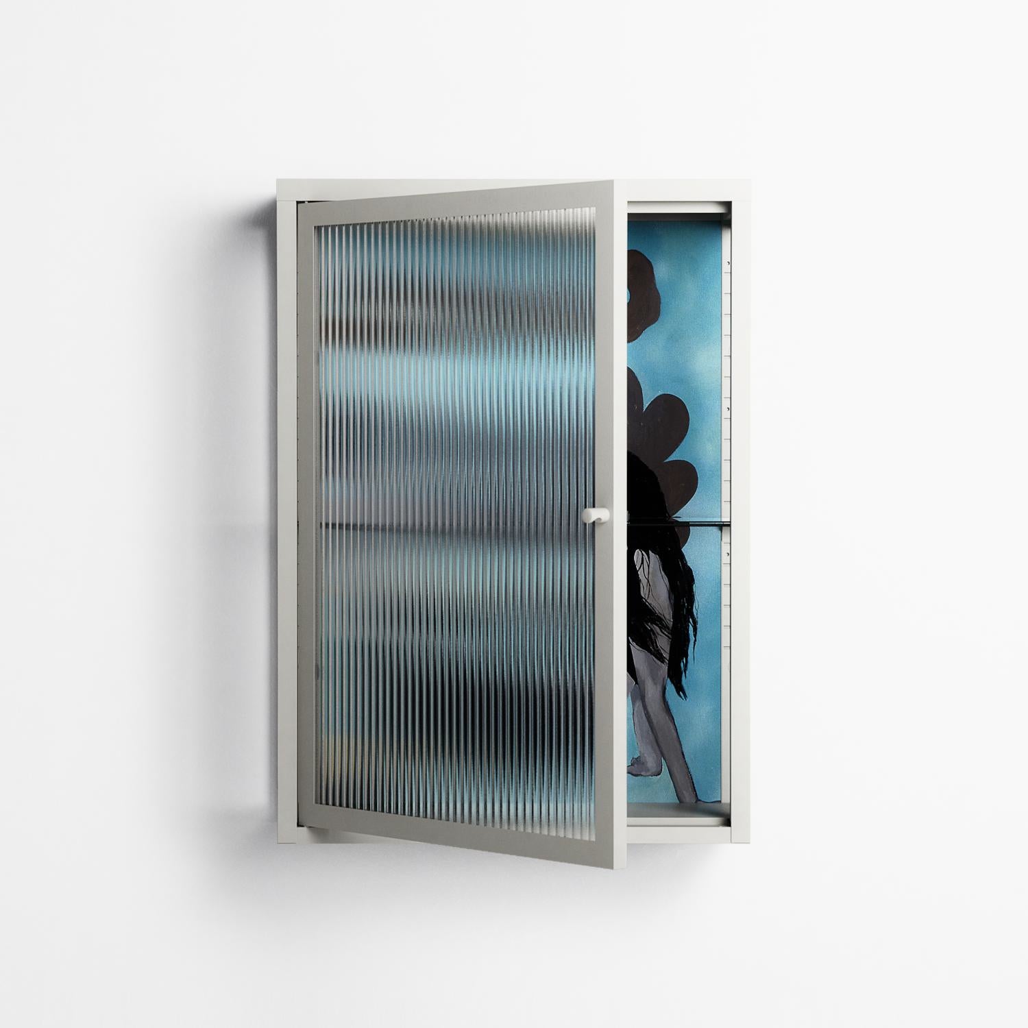 Day Dream - Wall Cabinet - Sophie Goudman-Peachey - Chalk - Reeded glass
