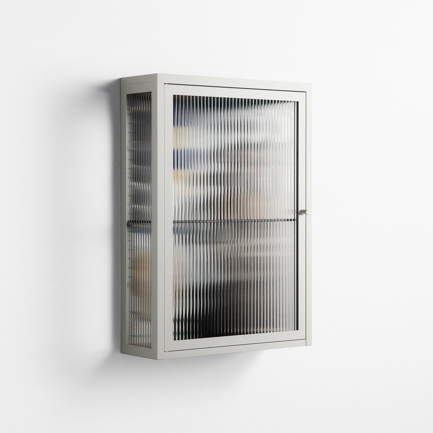 Dreaming With Open Eyes - Wall Cabinet - Sophie Goudman-Peachey - Chalk - Reeded glass