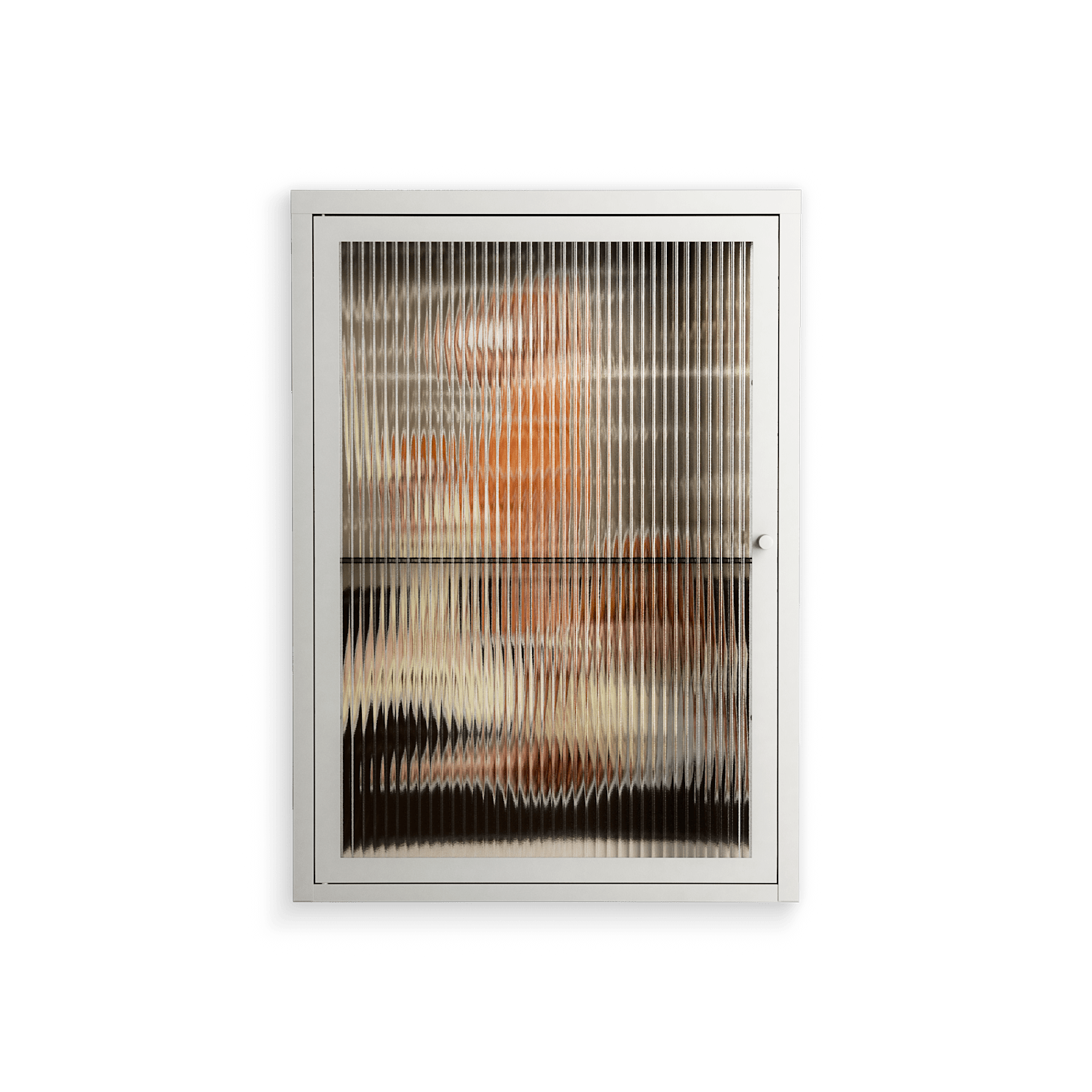 We Are Who We Are - Wall Cabinet - Sophie Goudman-Peachey - Chalk - Reeded glass