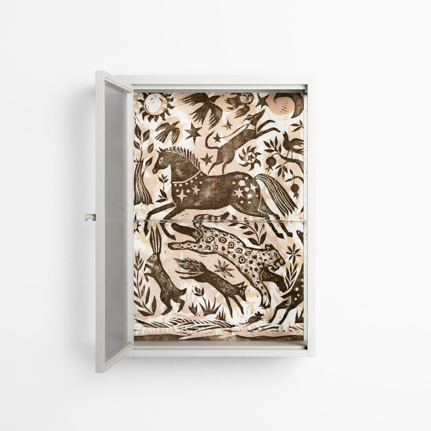 Delight Pink - Wall Cabinet - Diana Catchpole - Chalk - Reeded glass