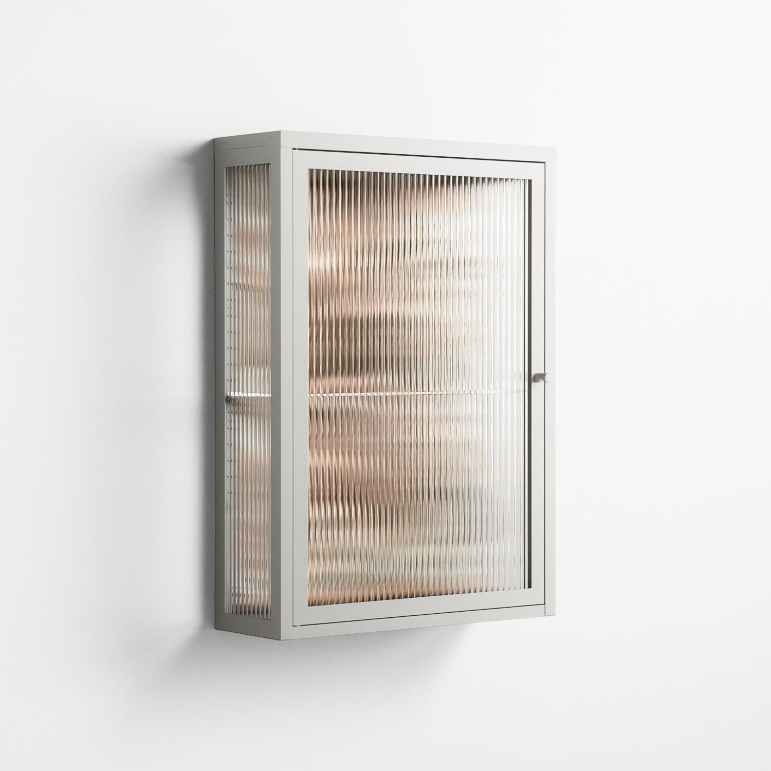 Delight Pink - Wall Cabinet - Diana Catchpole - Chalk - Reeded glass