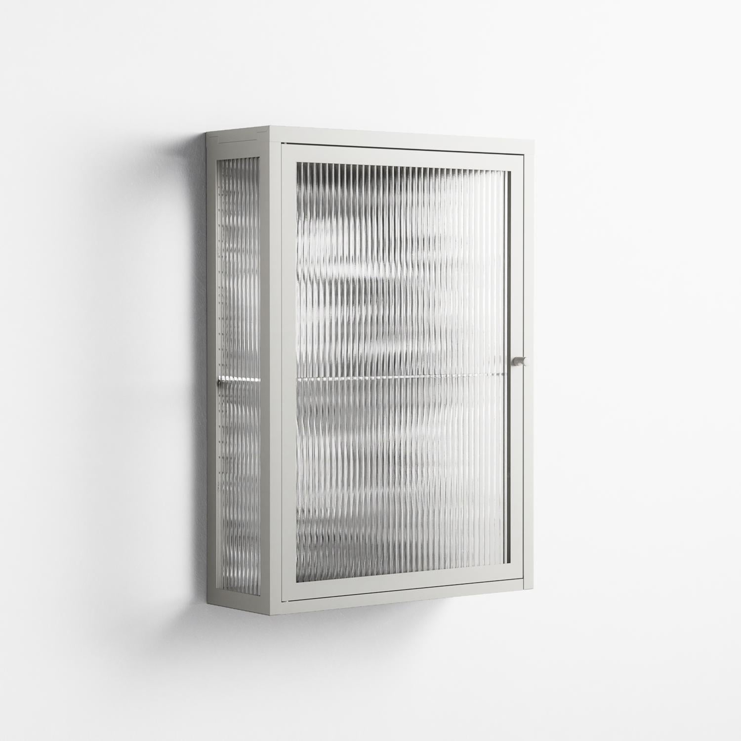 Flight Of Fancy - Wall Cabinet - Diana Catchpole - Chalk - Reeded glass