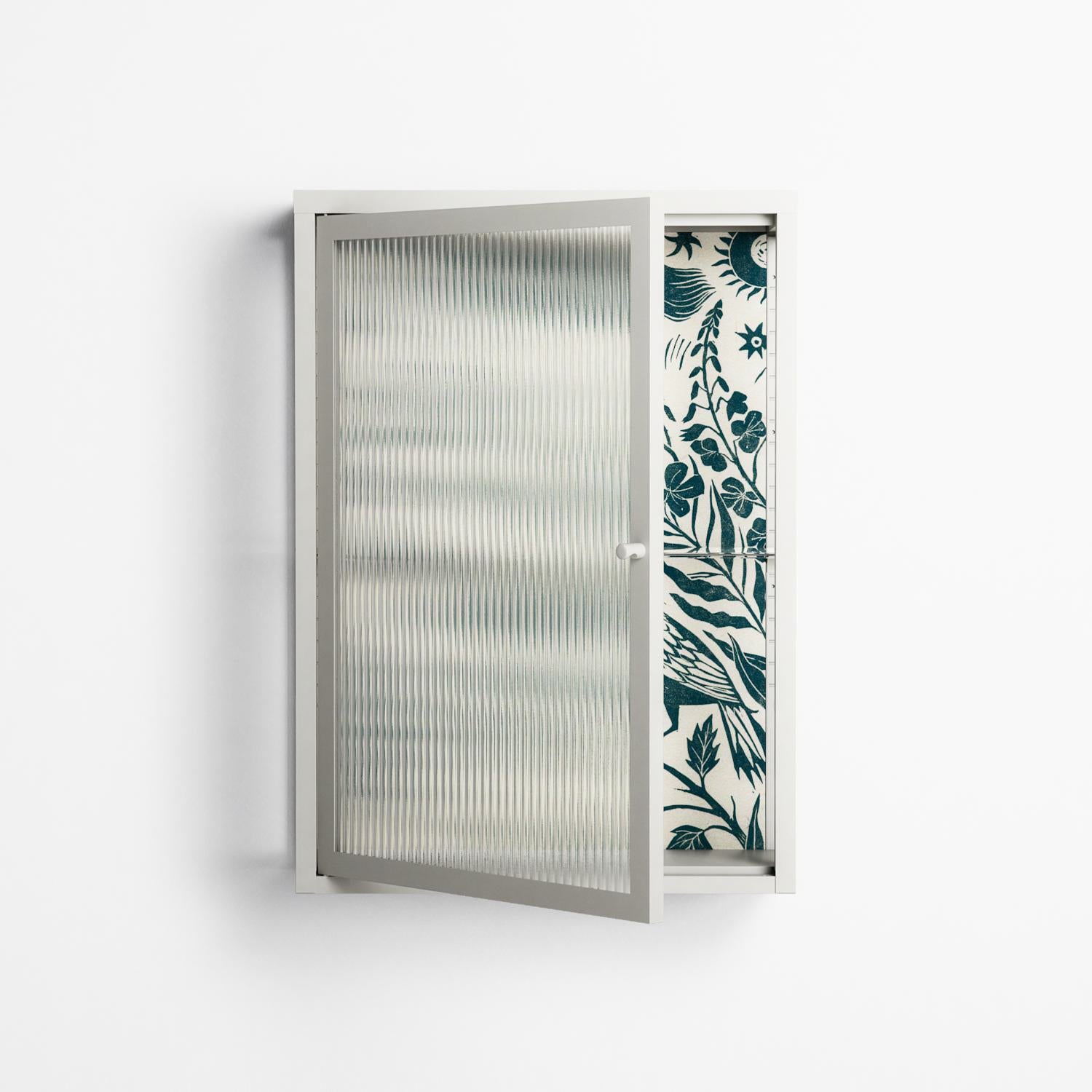 Ode to Summer 3 - Wall Cabinet - Diana Catchpole - Chalk - Reeded glass