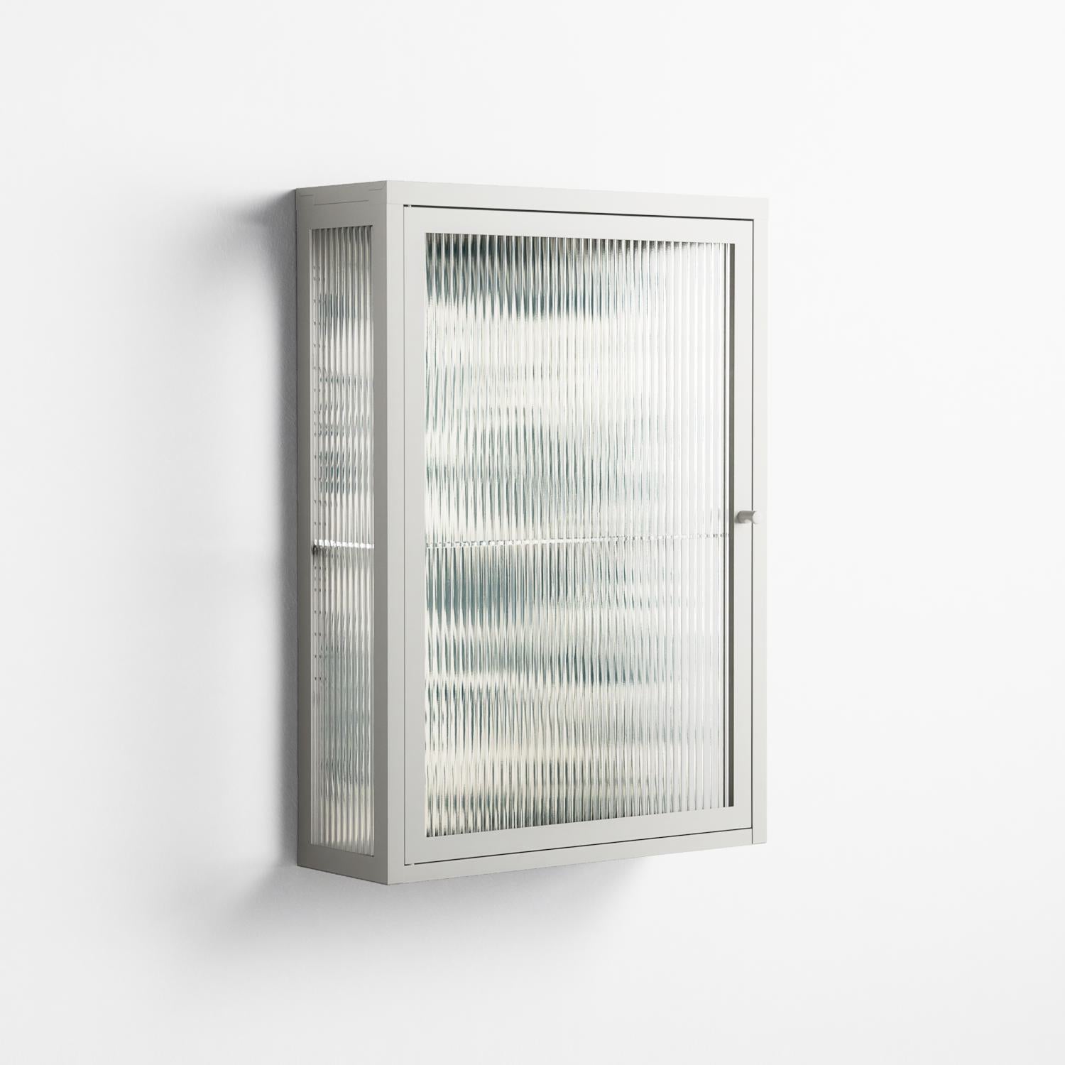 Ode to Summer 3 - Wall Cabinet - Diana Catchpole - Chalk - Reeded glass