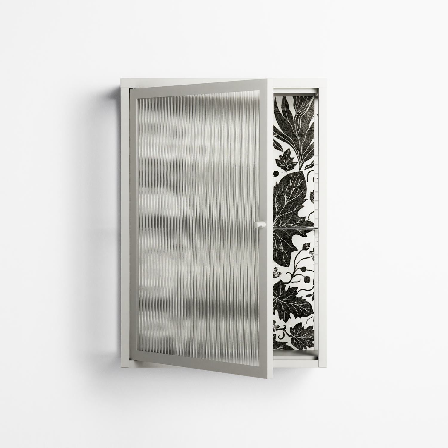 Ode to Summer 4 - Wall Cabinet - Diana Catchpole - Chalk - Reeded glass