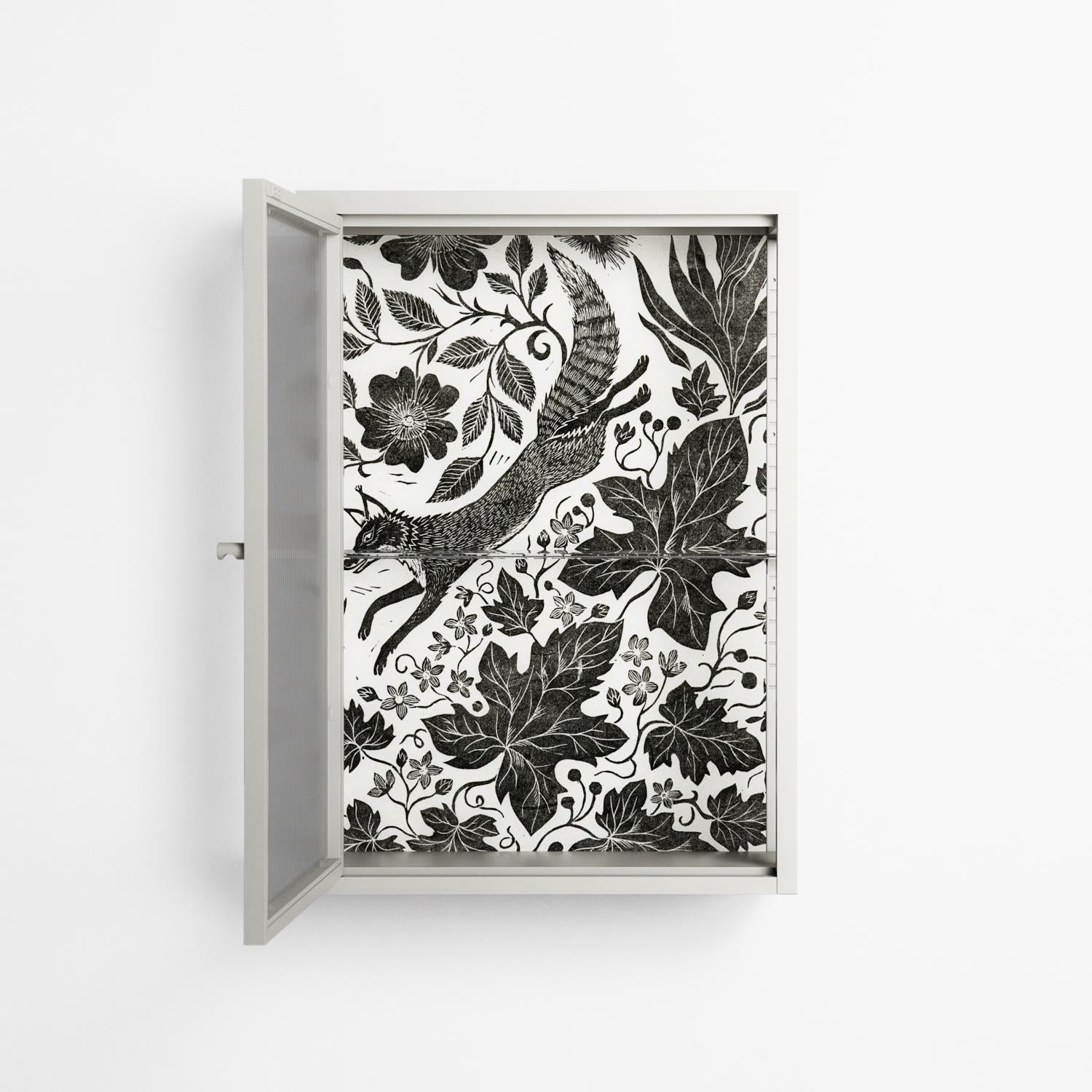 Ode to Summer 4 - Wall Cabinet - Diana Catchpole - Chalk - Reeded glass