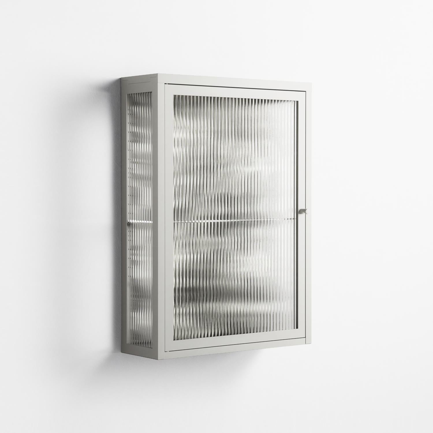 Ode to Summer 4 - Wall Cabinet - Diana Catchpole - Chalk - Reeded glass