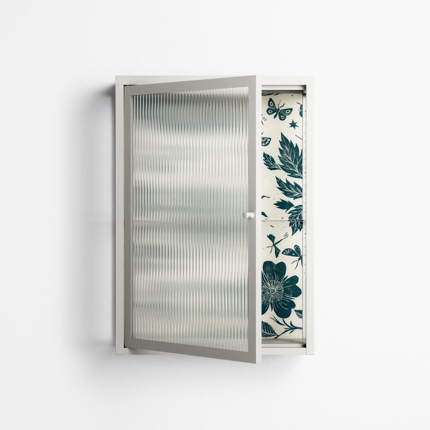 Ode to Summer 6 - Wall Cabinet - Diana Catchpole - Chalk - Reeded glass