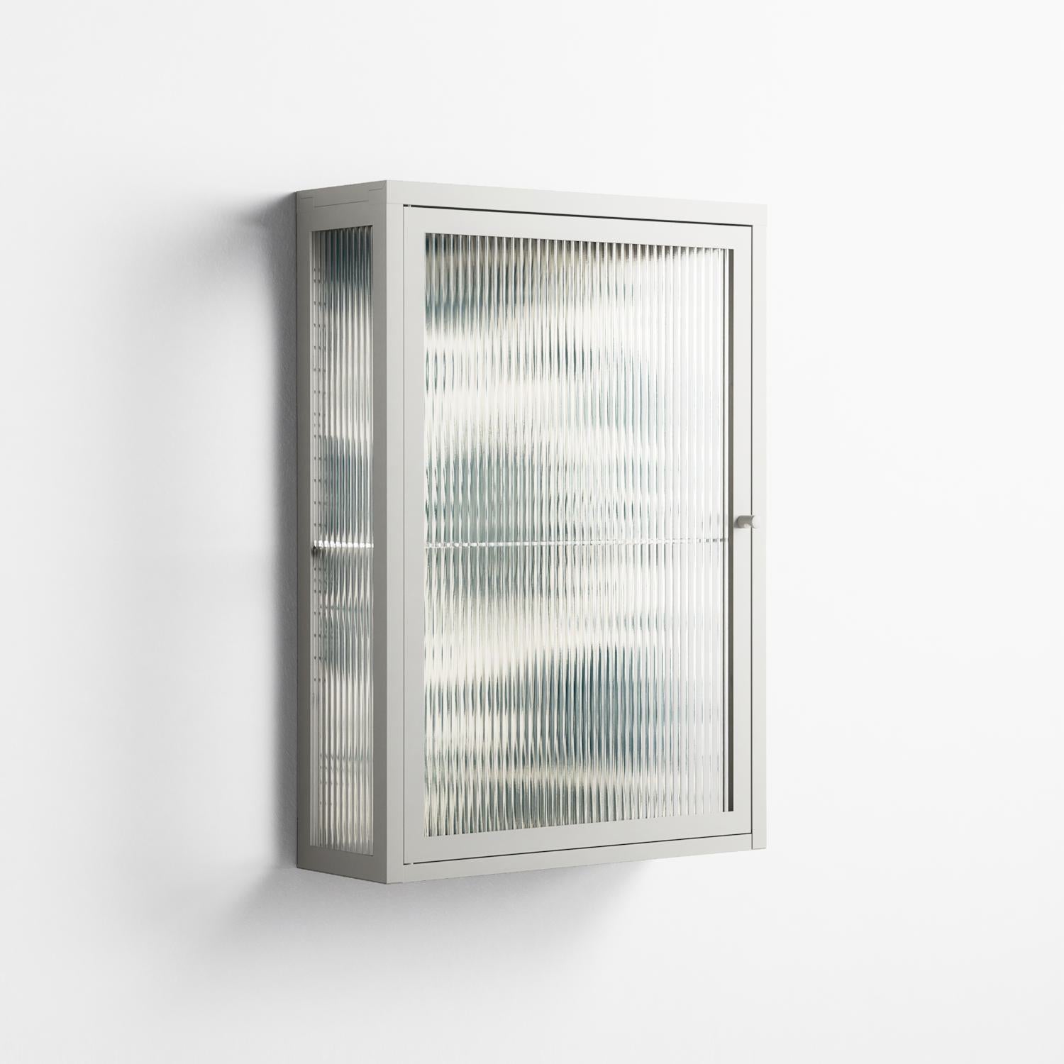 Ode to Summer 6 - Wall Cabinet - Diana Catchpole - Chalk - Reeded glass