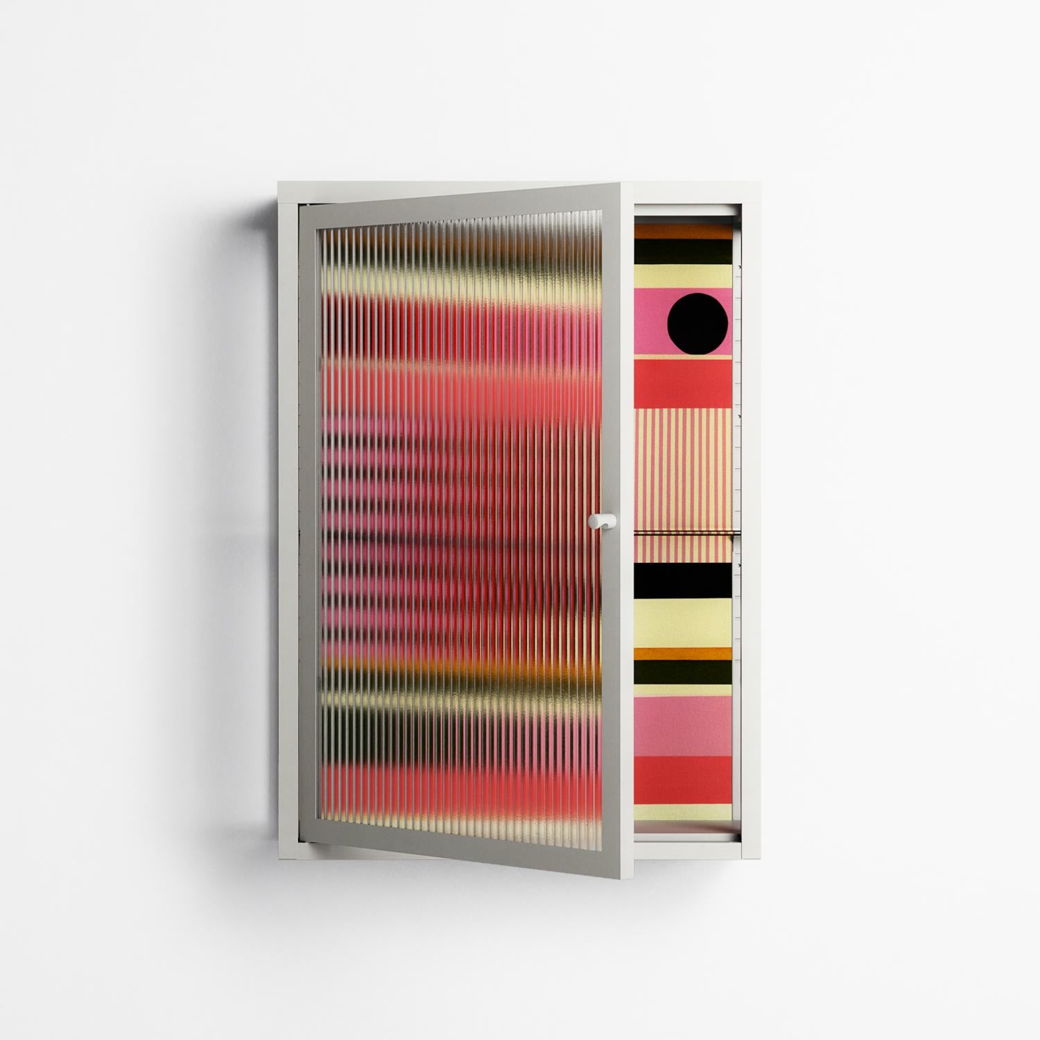 Harmonic - Wall Cabinet - Rikki Hewitt - Chalk - Reeded glass