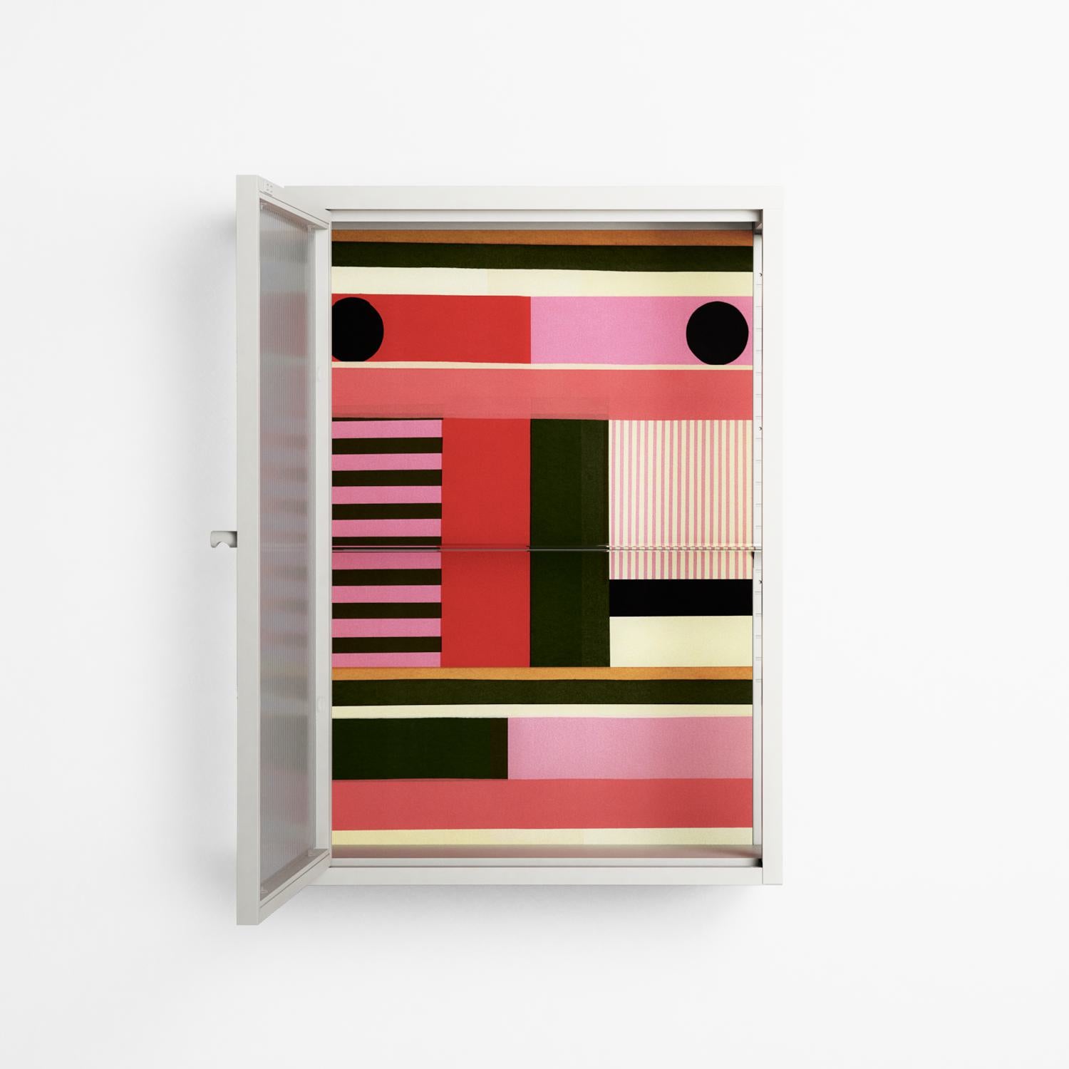 Harmonic - Wall Cabinet - Rikki Hewitt - Chalk - Reeded glass