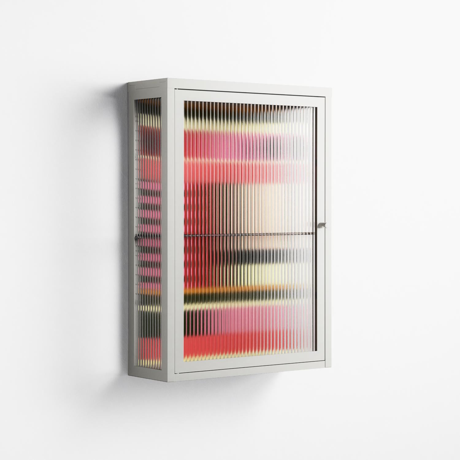 Harmonic - Wall Cabinet - Rikki Hewitt - Chalk - Reeded glass