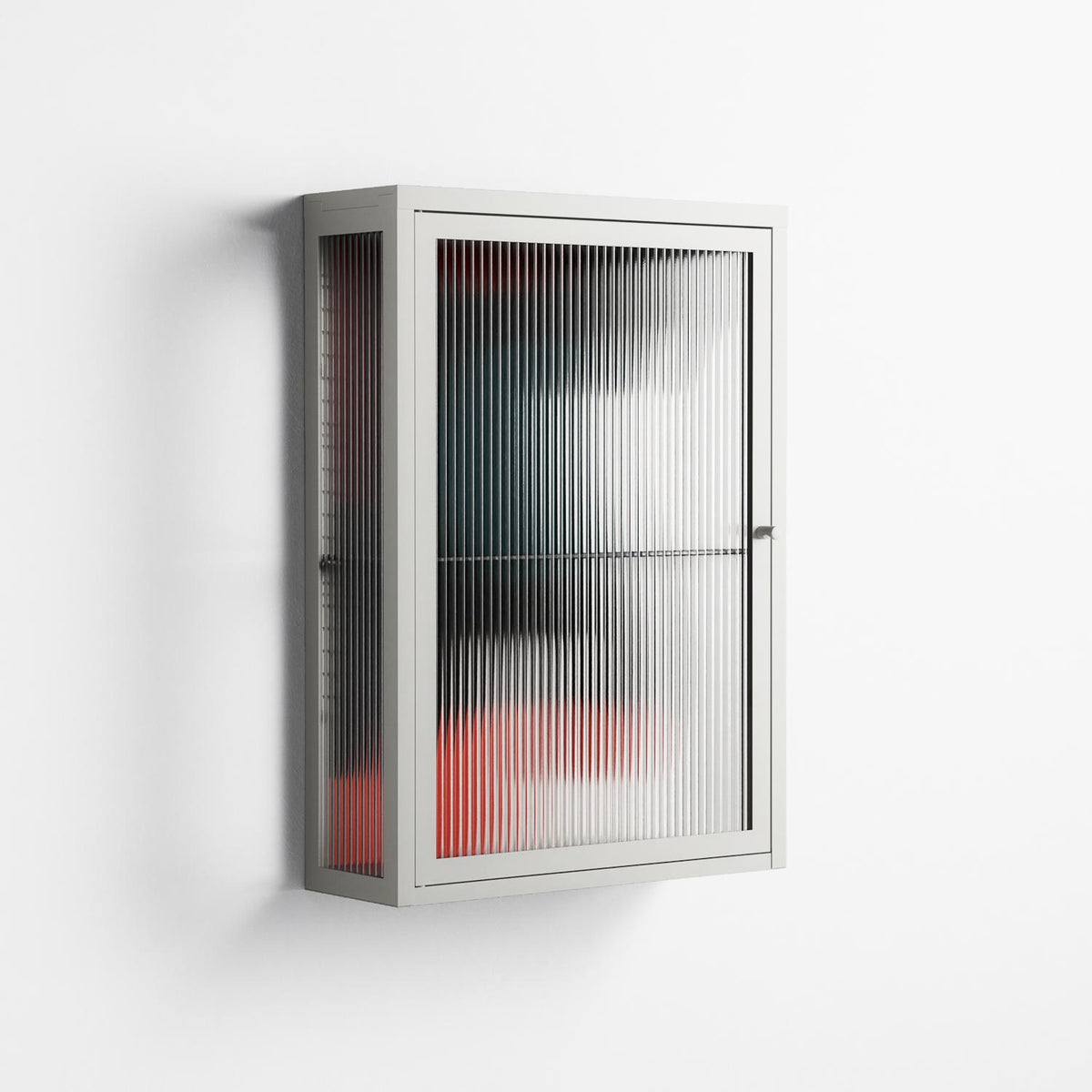 Plume - Wall Cabinet - Rikki Hewitt - Chalk - Reeded glass