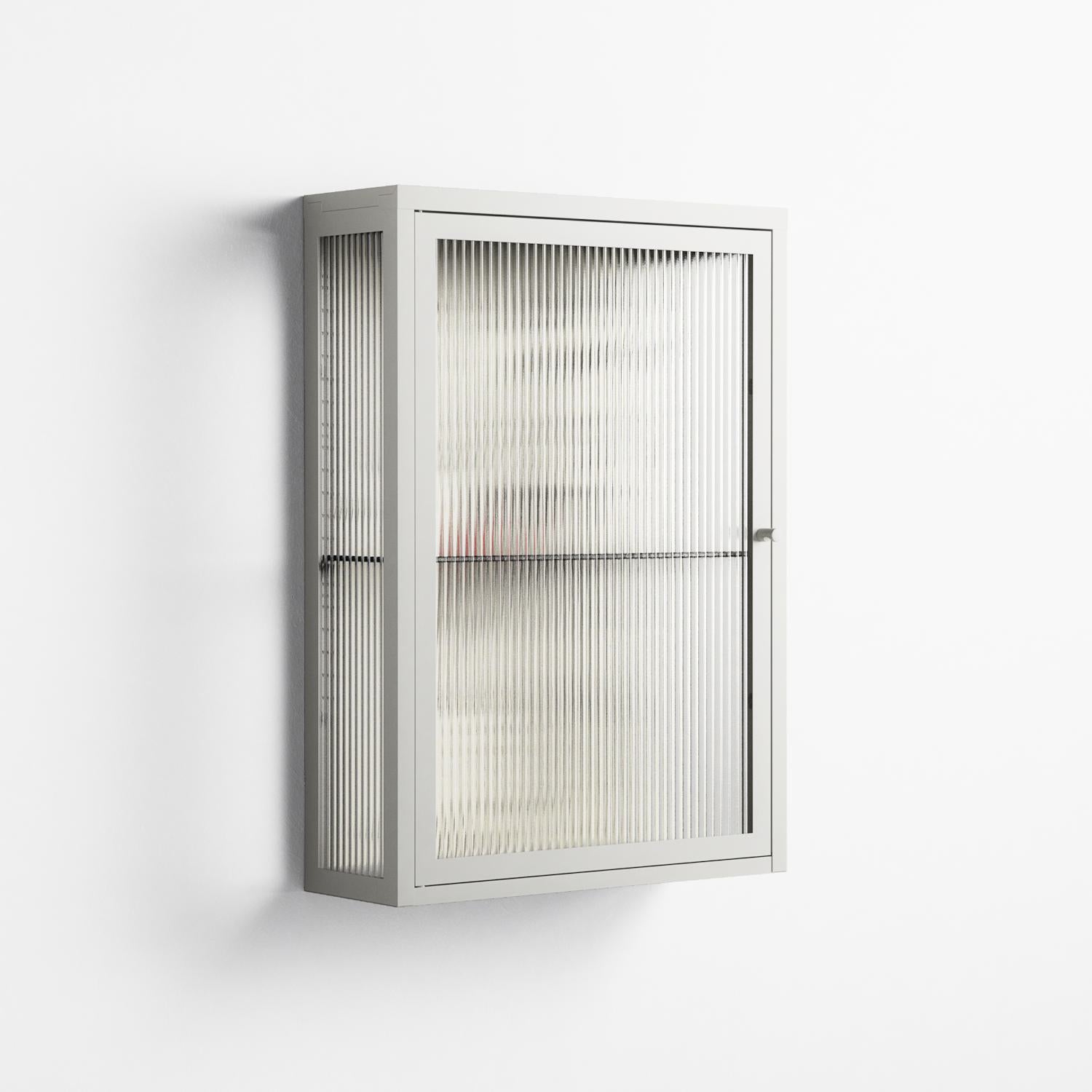 Bayeux - Wall Cabinet - Naia Escribano - Chalk - Reeded glass