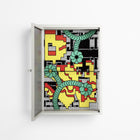 Maps - Wall Cabinet - Naia Escribano - Chalk - Reeded glass