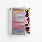 HappyFe - Wall Cabinet - Maddalena Fanfani - Chalk - Reeded glass