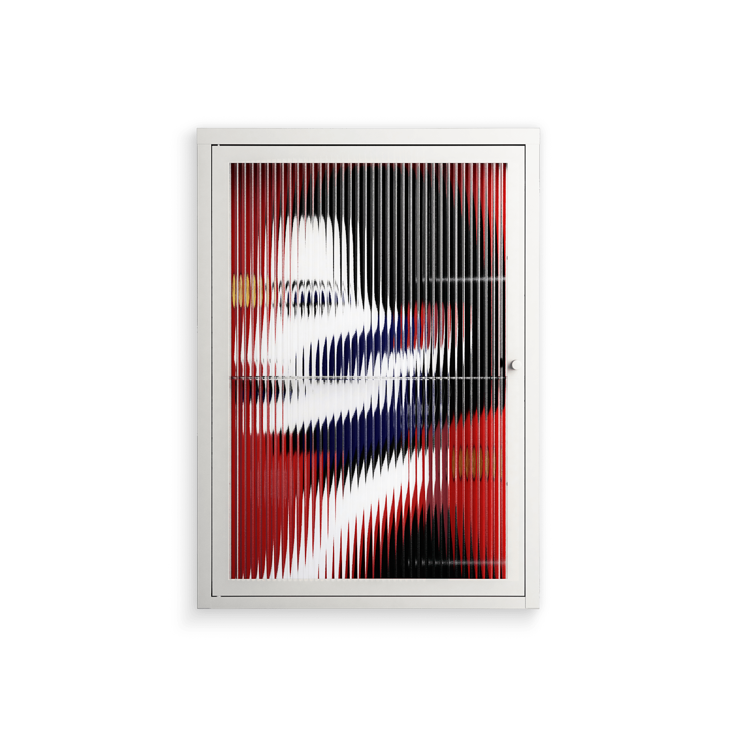 Unseen In Plain Sight - Wall Cabinet - Mathilda Kienast - Chalk - Reeded glass