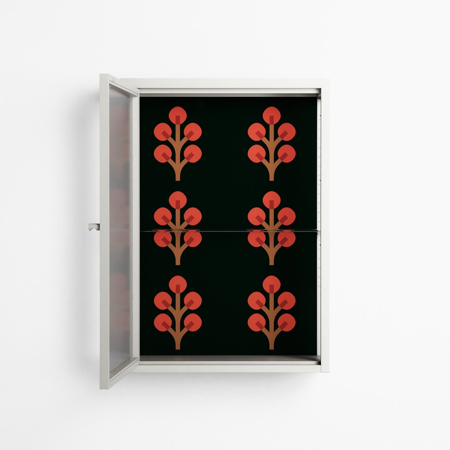 Berry Branch - Wall Cabinet - Ethan Fender - Chalk - Reeded glass