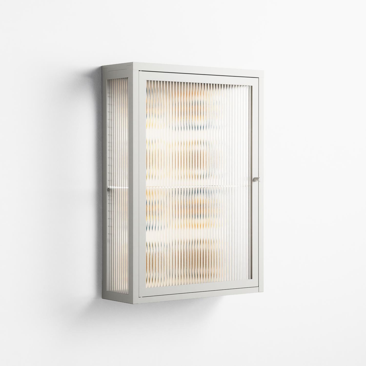 Gleam Dusk - Wall Cabinet - Ethan Fender - Chalk - Reeded glass