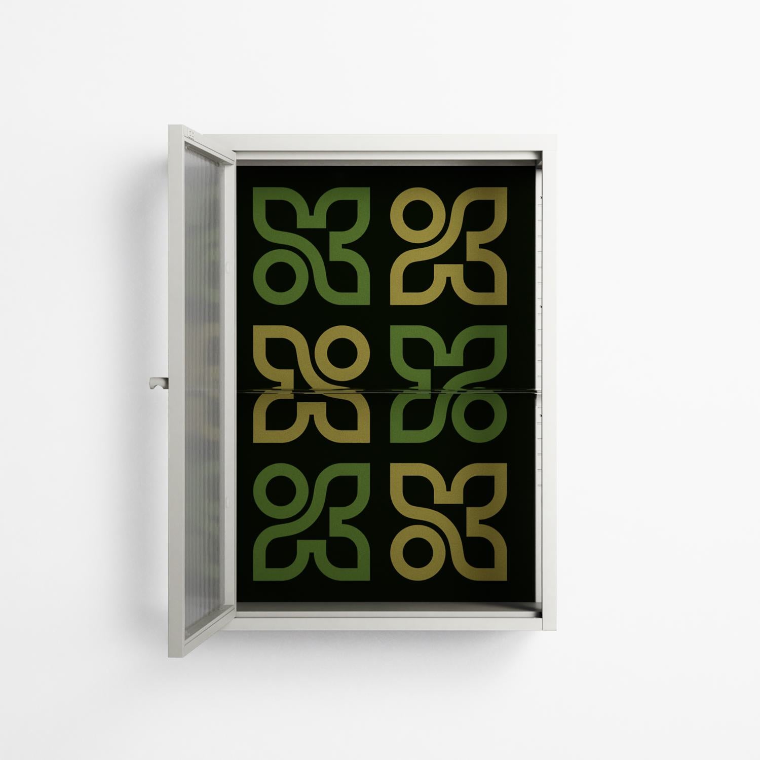 Ultra Bloom - Wall Cabinet - Ethan Fender - Chalk - Reeded glass