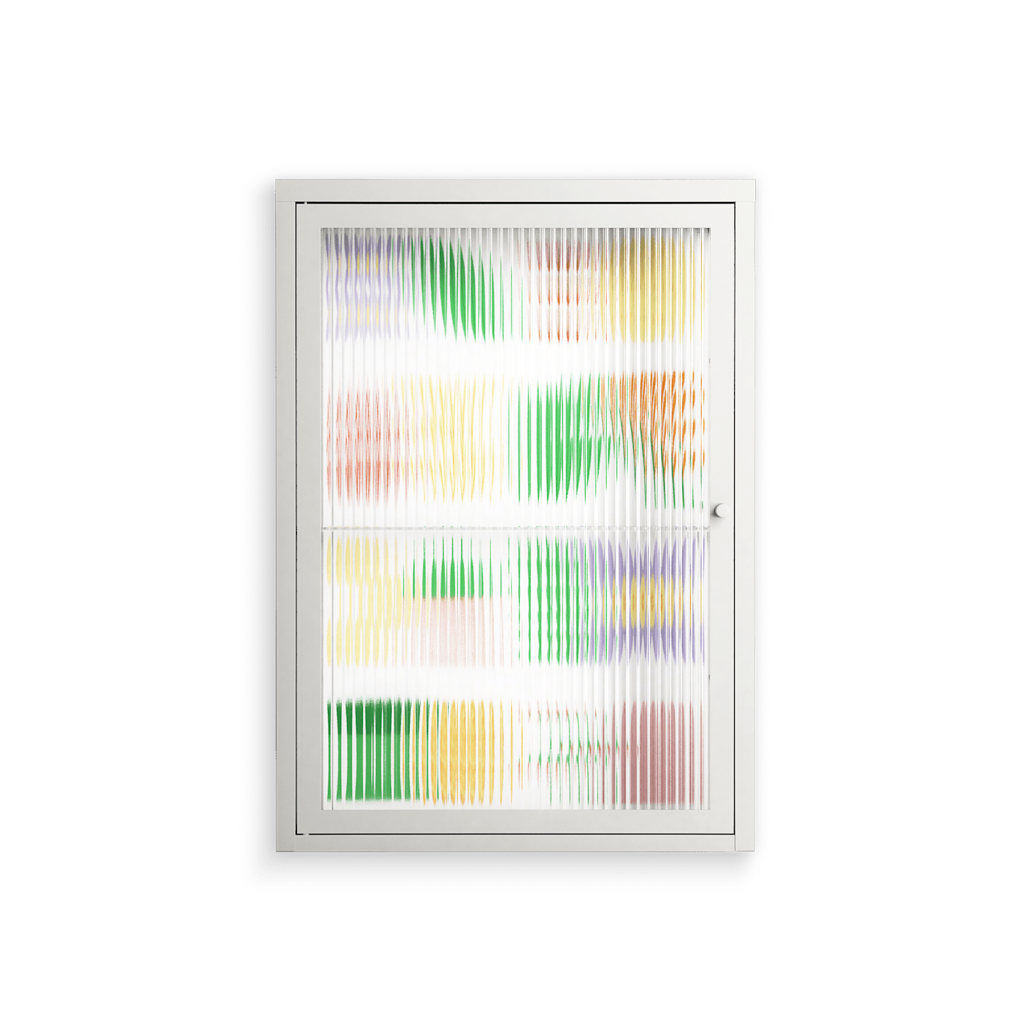 Shapes - Wall Cabinet - Lydia Greaves - Chalk - Reeded glass