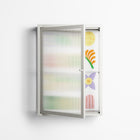 Shapes - Wall Cabinet - Lydia Greaves - Chalk - Reeded glass
