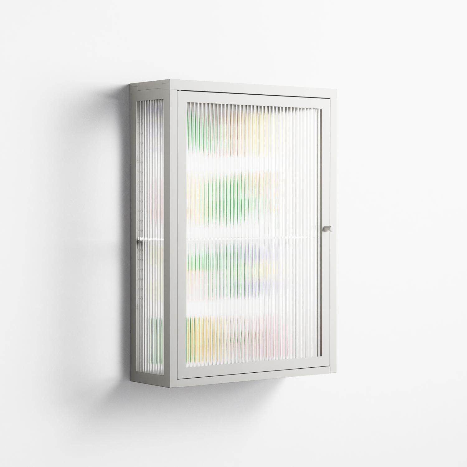 Shapes - Wall Cabinet - Lydia Greaves - Chalk - Reeded glass