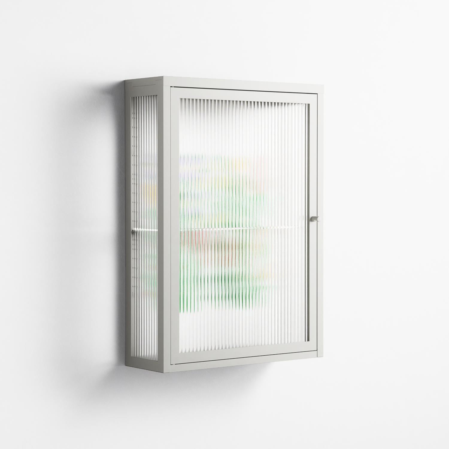 Bouquets - Wall Cabinet - Lydia Greaves - Chalk - Reeded glass