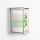 Bouquets Cream - Wall Cabinet - Lydia Greaves - Chalk - Reeded glass