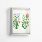 Bouquets Cream - Wall Cabinet - Lydia Greaves - Chalk - Reeded glass