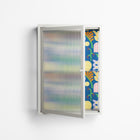 Shapes Blue - Wall Cabinet - Lydia Greaves - Chalk - Reeded glass