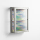Shapes Blue - Wall Cabinet - Lydia Greaves - Chalk - Reeded glass