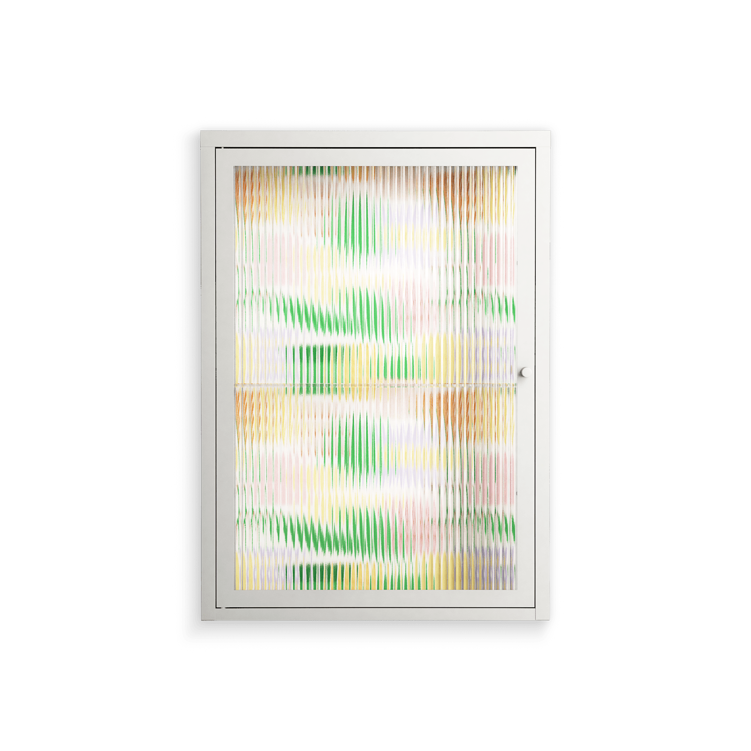 Shapes Cream - Wall Cabinet - Lydia Greaves - Chalk - Reeded glass