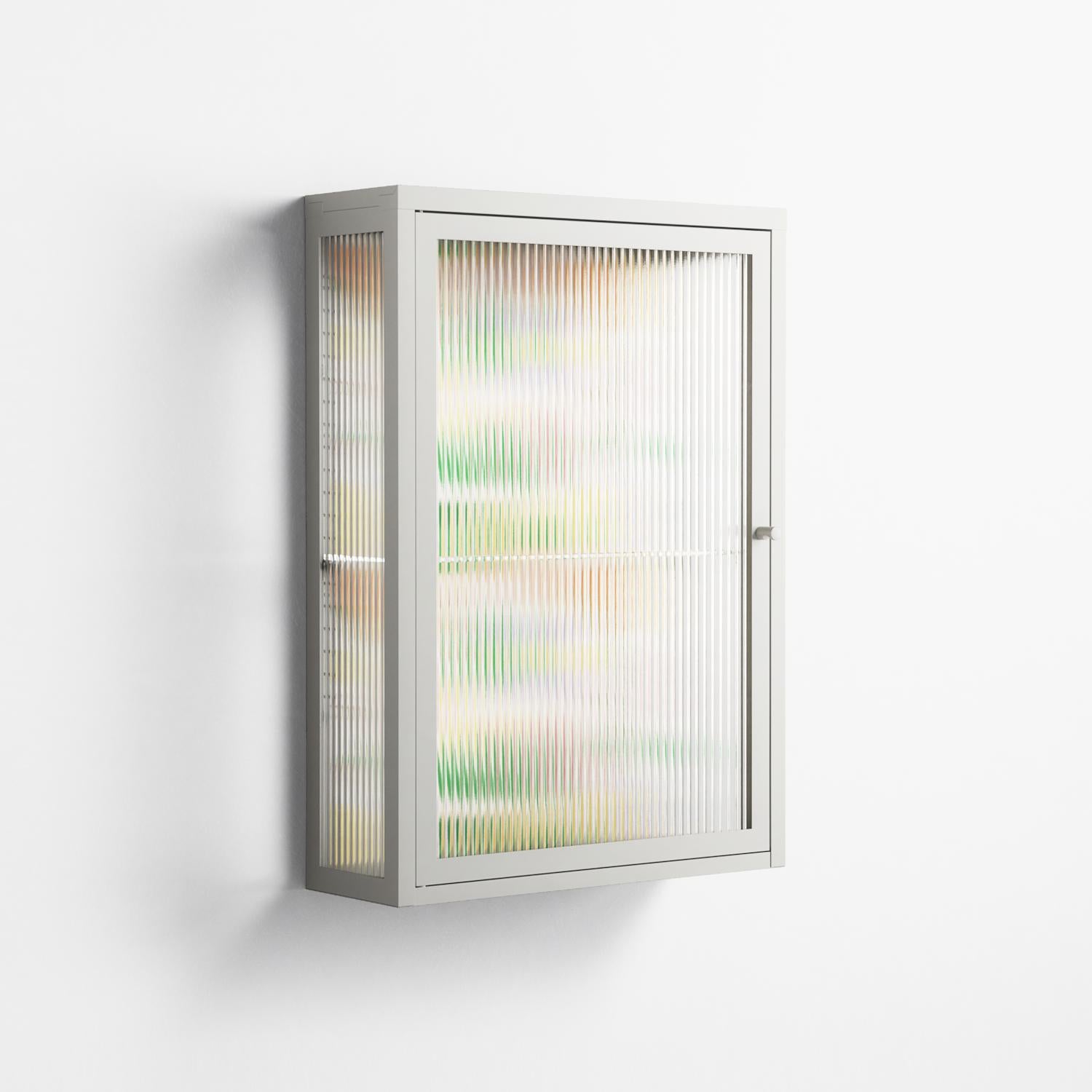 Shapes Cream - Wall Cabinet - Lydia Greaves - Chalk - Reeded glass