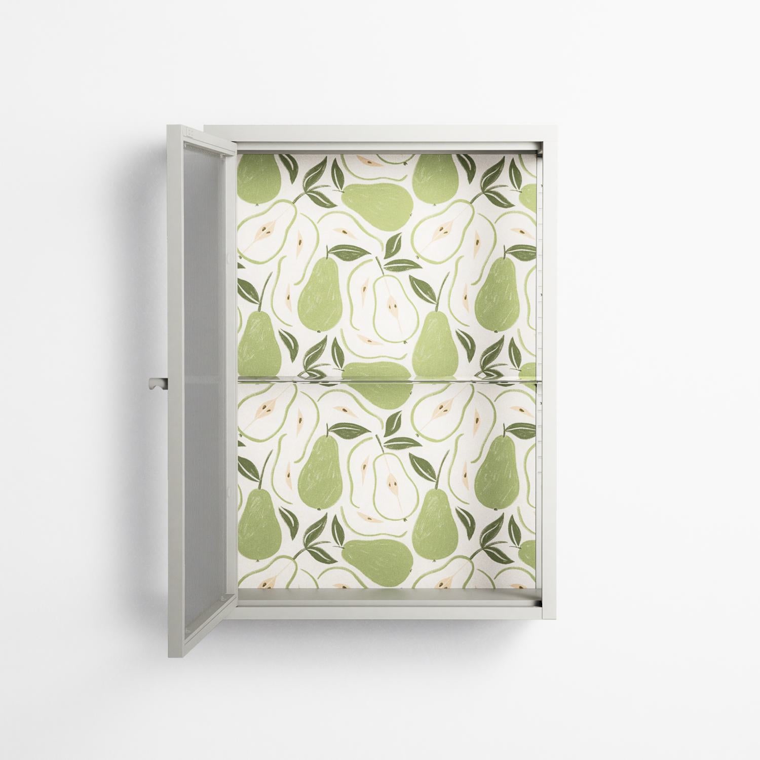 Pears - Wall Cabinet - Lydia Greaves - Chalk - Reeded glass
