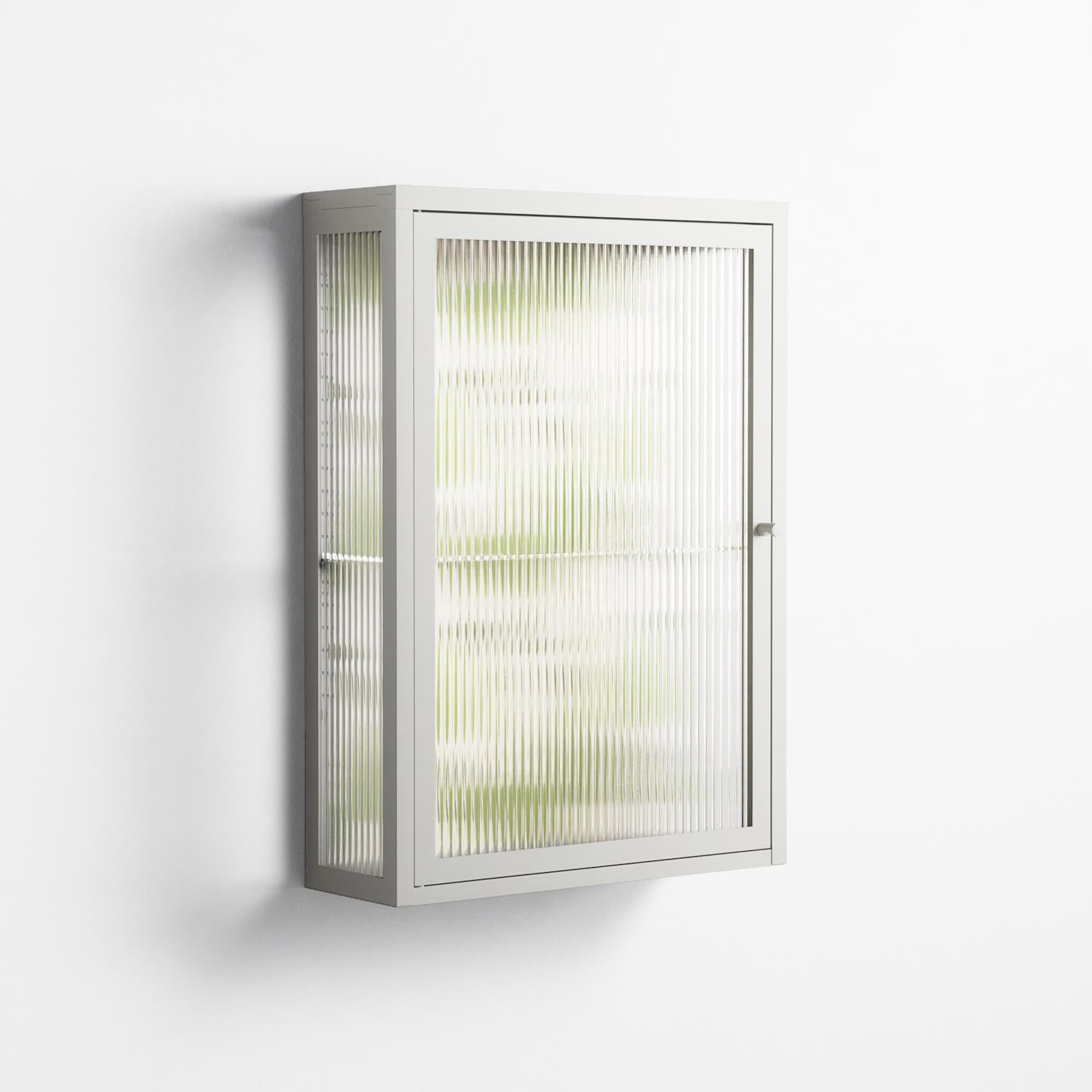 Pears - Wall Cabinet - Lydia Greaves - Chalk - Reeded glass