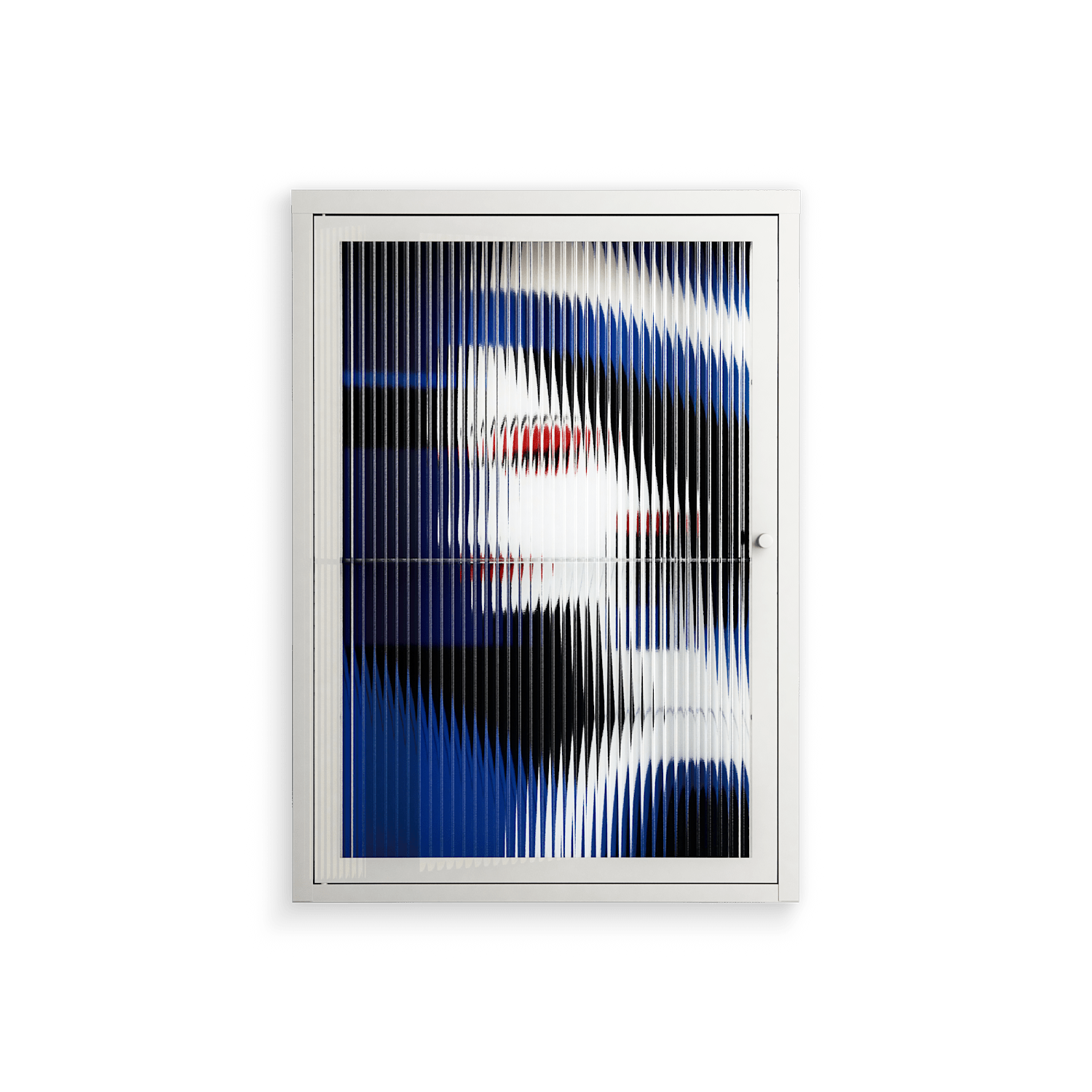 Beyond The Veil Of Consciousness - Wall Cabinet - Mathilda Kienast - Chalk - Reeded glass