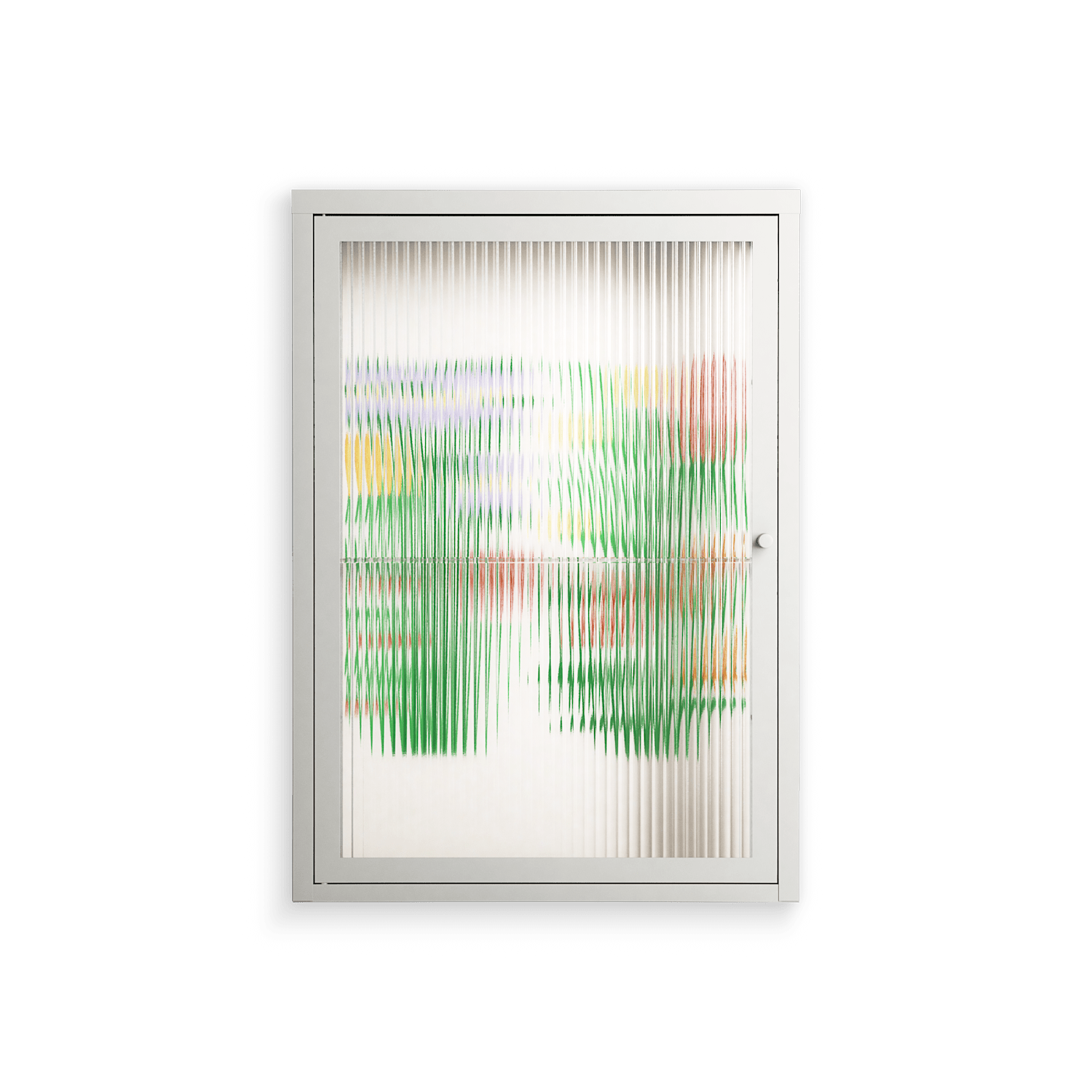 Bouquets Cream - Wall Cabinet - Lydia Greaves - Chalk - Reeded glass
