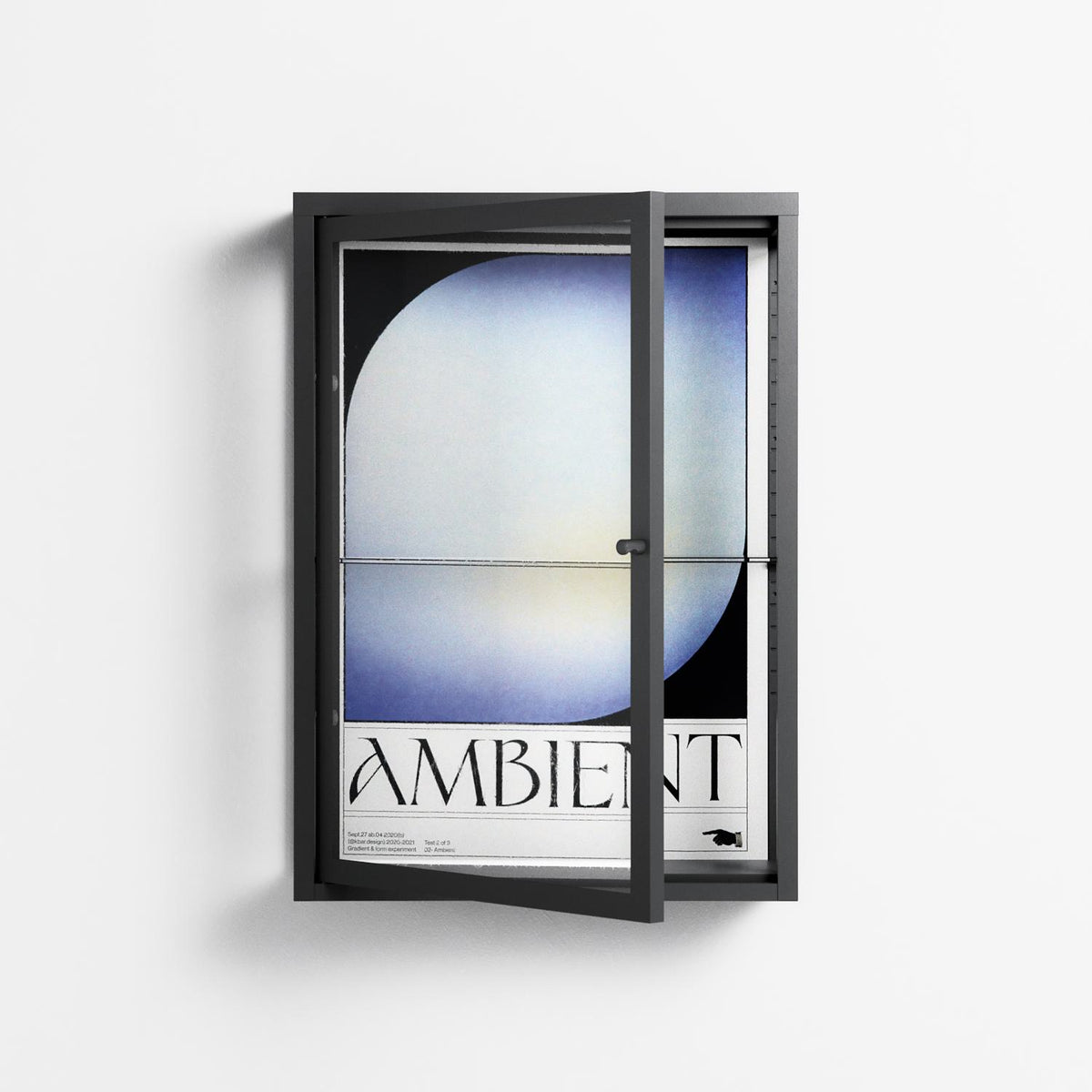 Ambient - Wall Cabinet - Alexander Khabbazi - Antracite - Clear glass