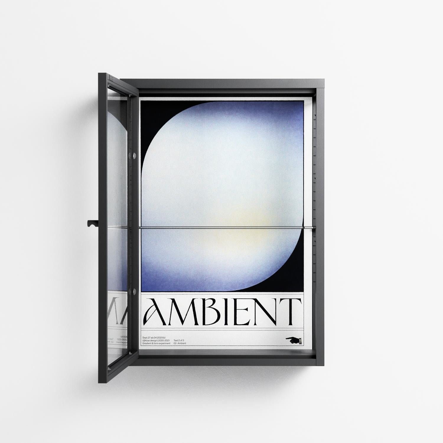 Ambient - Wall Cabinet - Alexander Khabbazi - Antracite - Clear glass