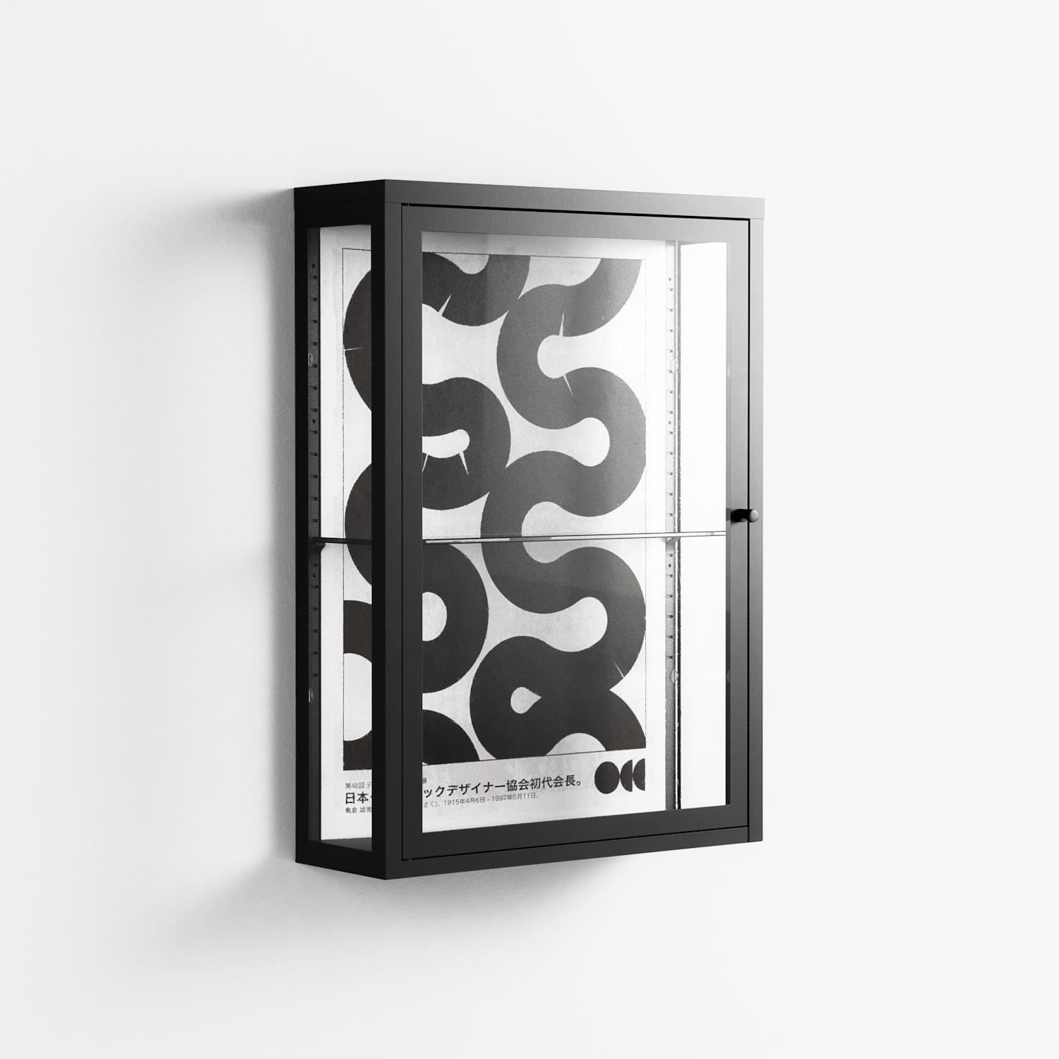 Black Waves - Wall Cabinet - Alexander Khabbazi - Antracite - Clear glass