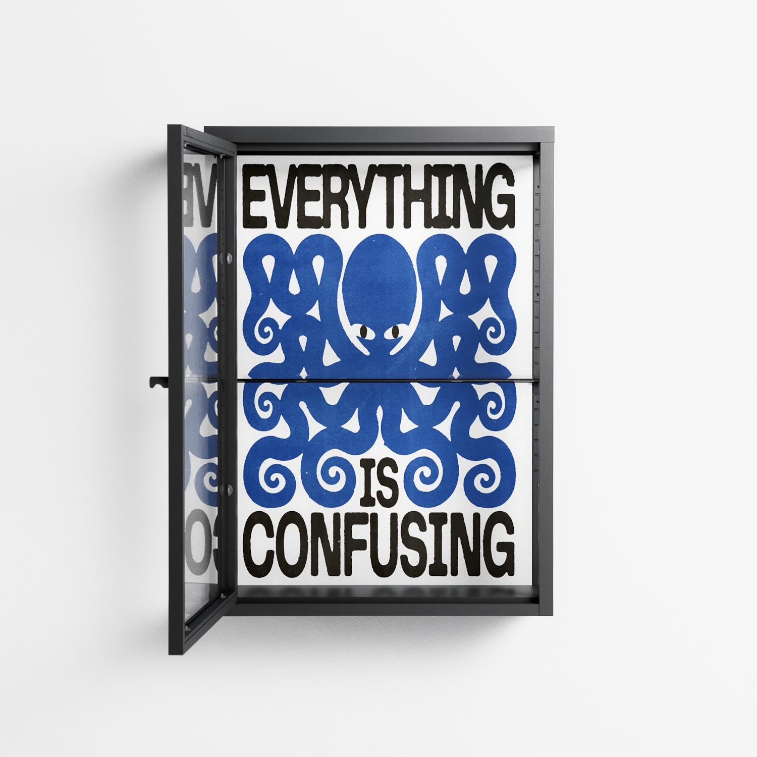Everything is Confusing - Wall Cabinet - Alexander Khabbazi - Antracite - Clear glass