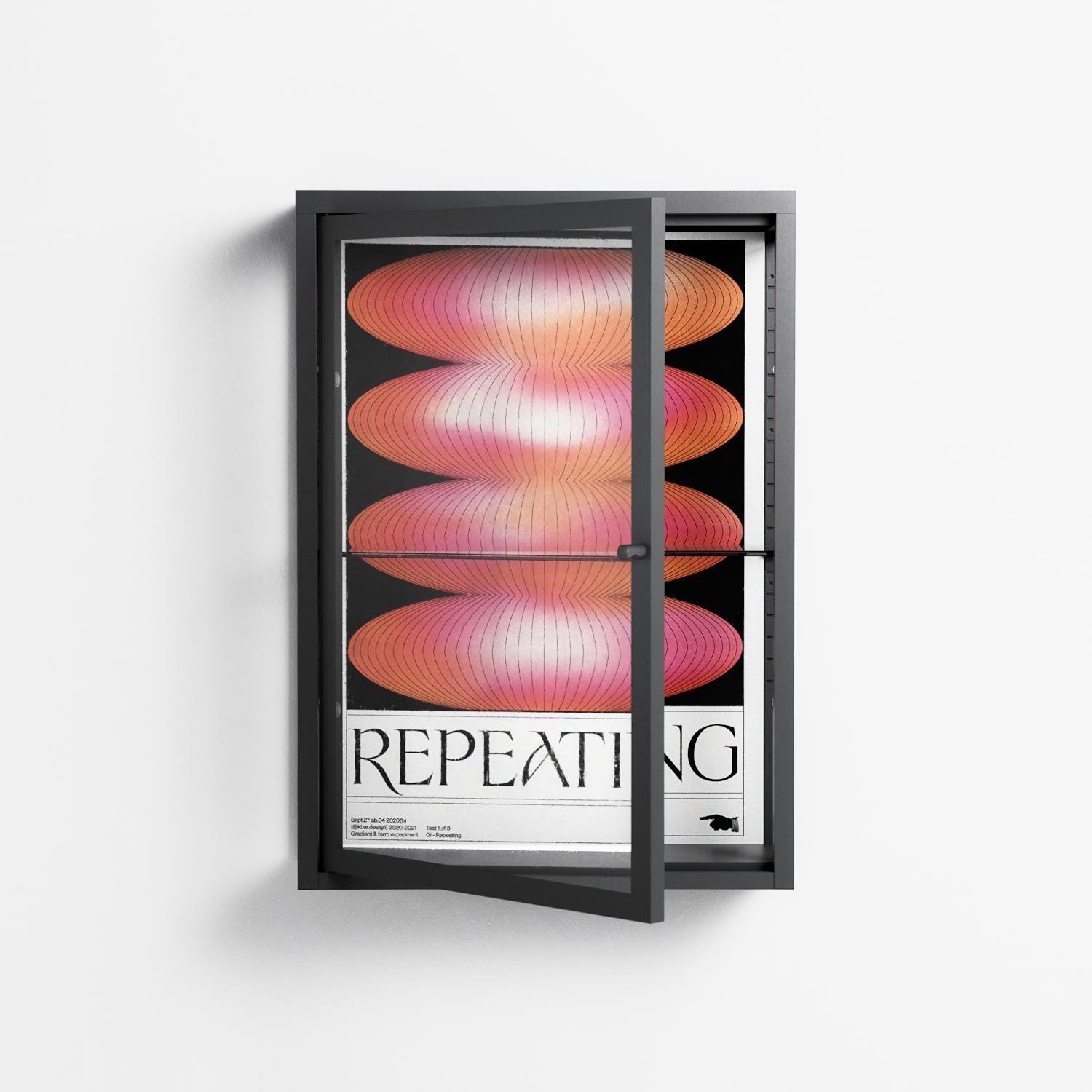 Repeating - Wall Cabinet - Alexander Khabbazi - Antracite - Clear glass