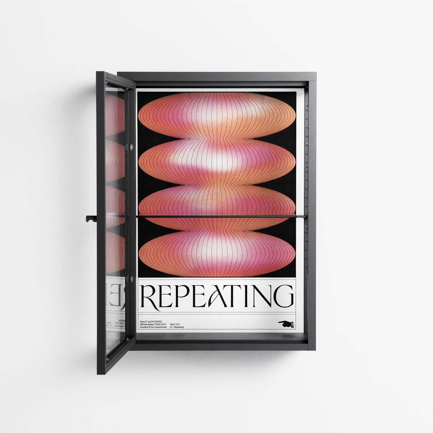 Repeating - Wall Cabinet - Alexander Khabbazi - Antracite - Clear glass